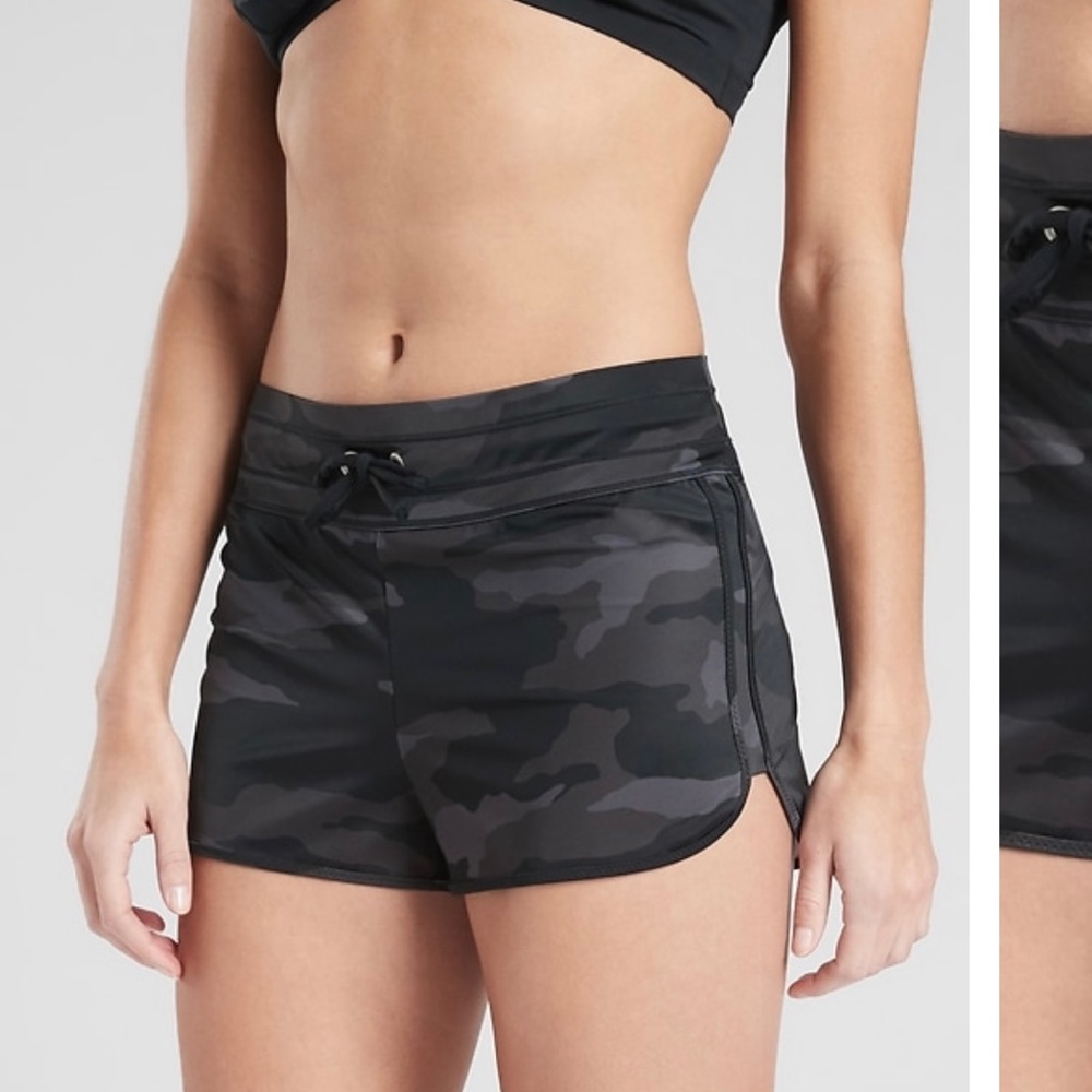 Athleta swim shorts, camo color size small.